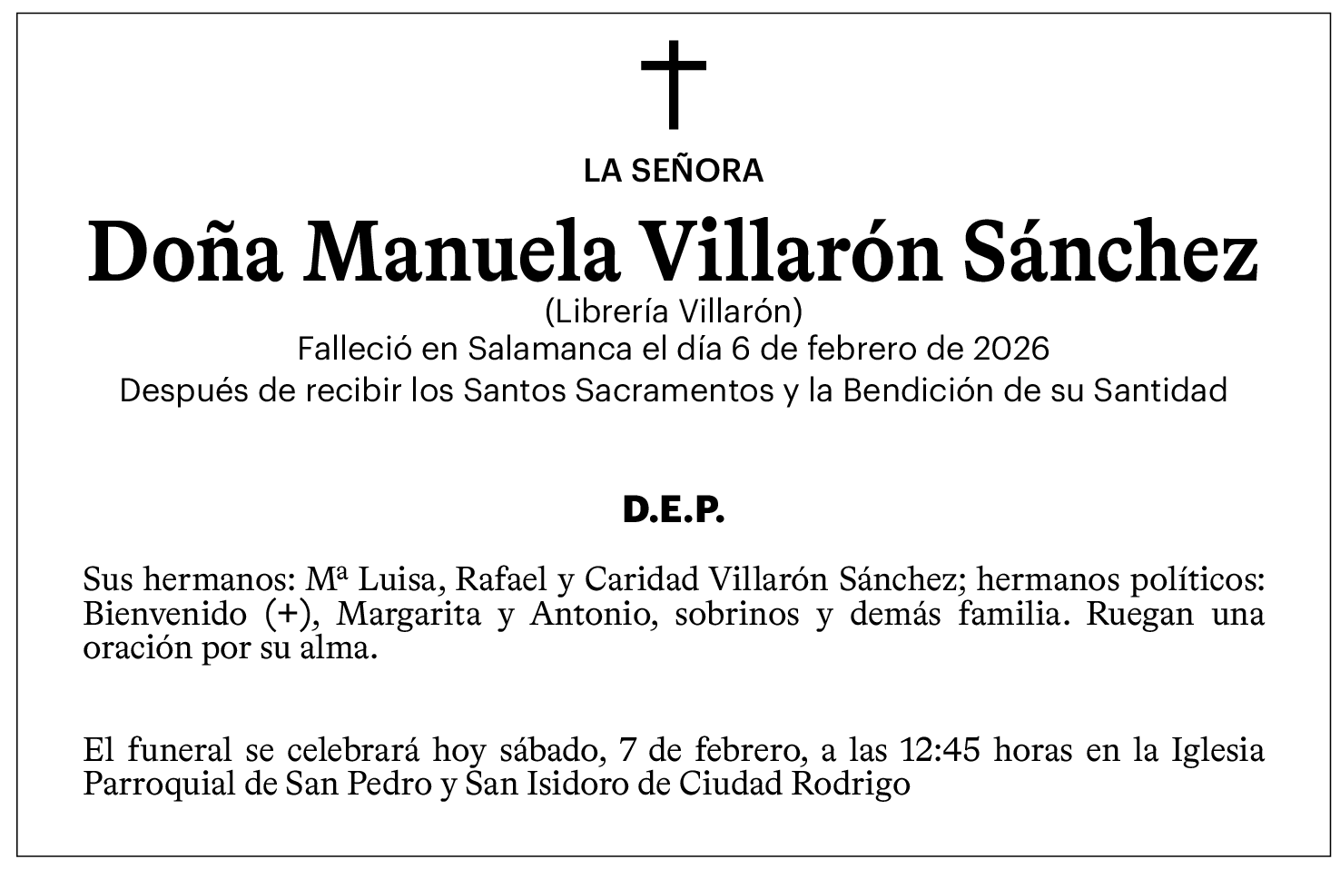 Doña Manuela Villarón Sánchez