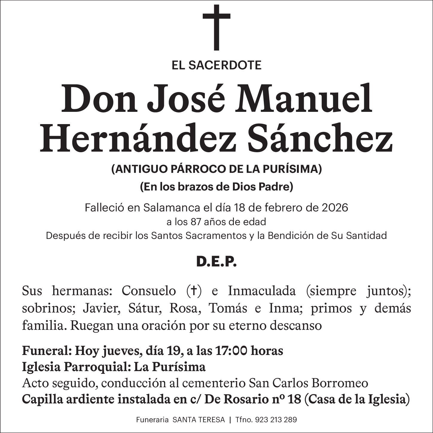 Don José Manuel Hernández Sánchez