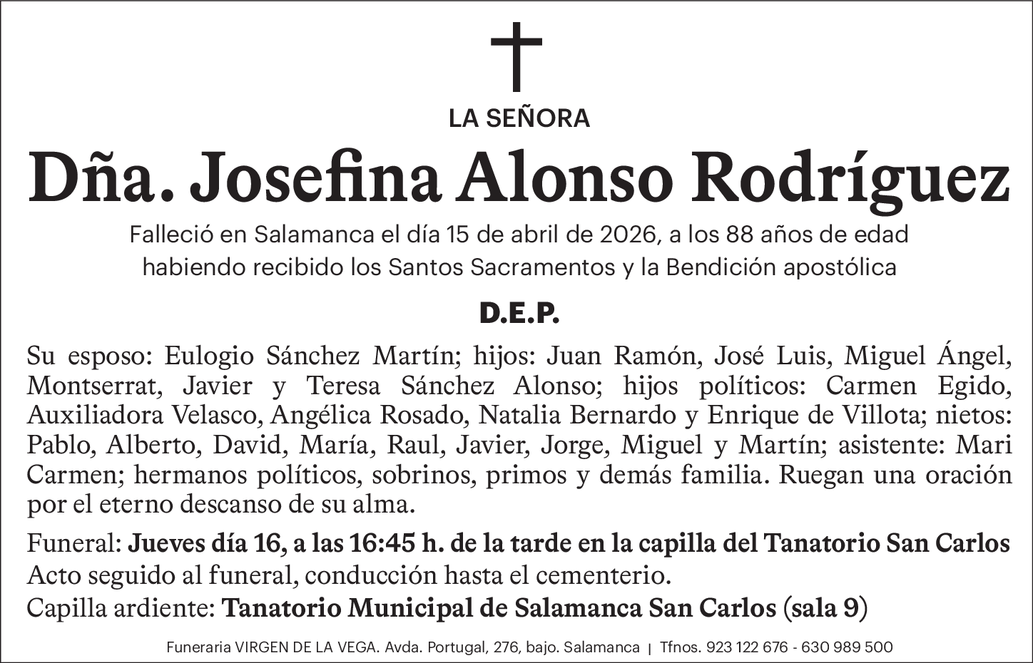 Doña Josefina Alonso Rodríguez