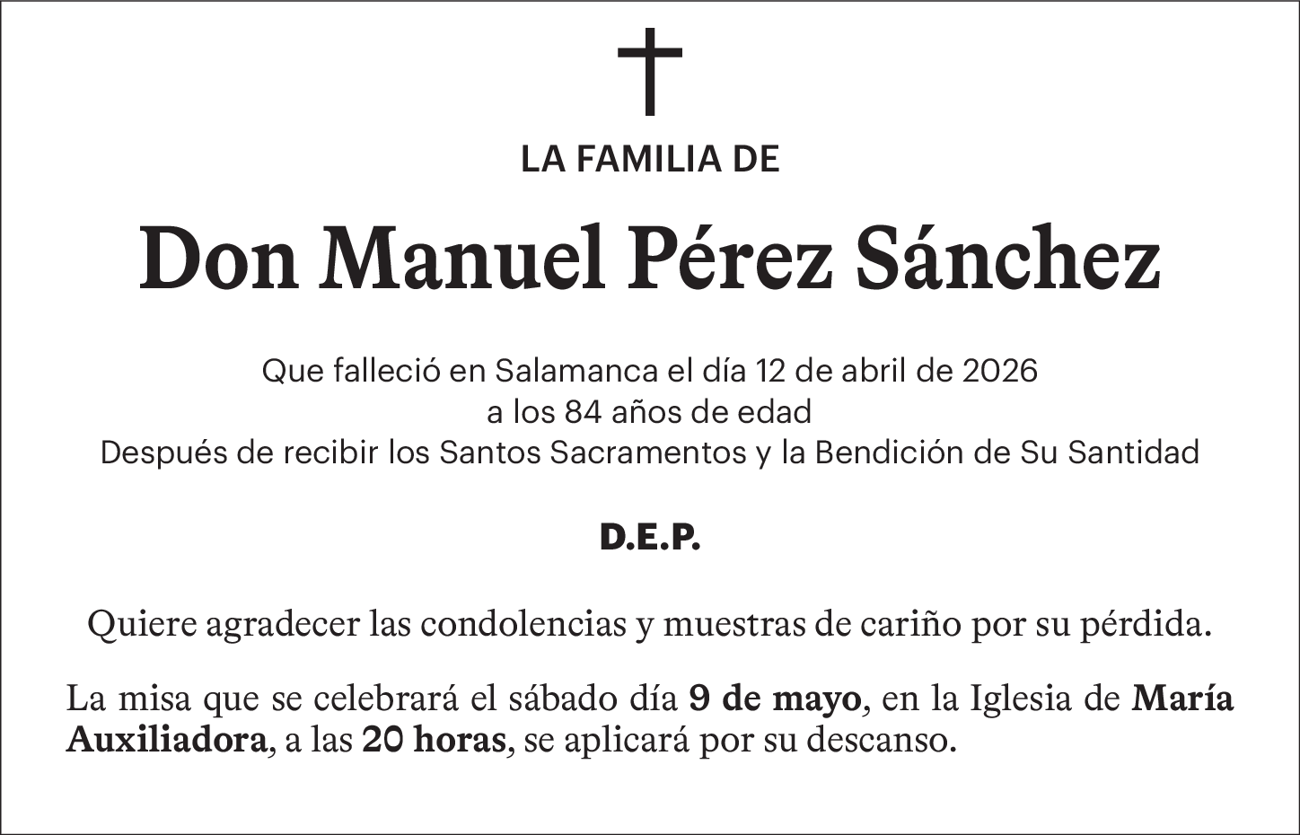 Don Manuel Pérez Sánchez