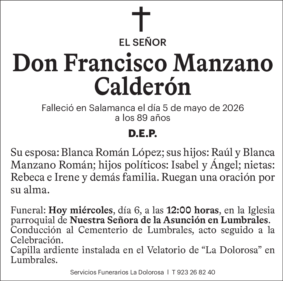 Don Francisco Manzano Calderón