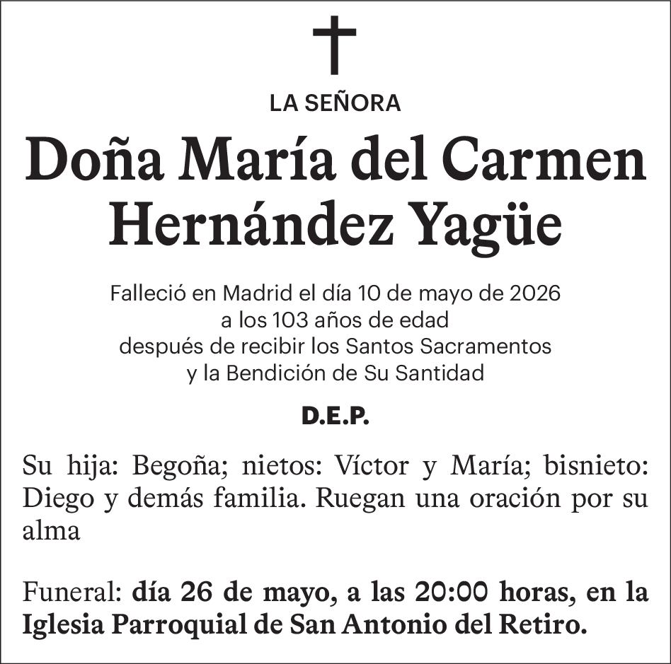 Doña María del Carmen Hernández Yagüe